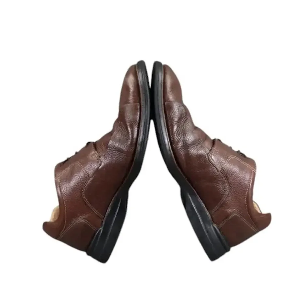 Johnston & Murphy Shoes Mens 10 Oxford Derby Casual Dress Leather Comfort Brown